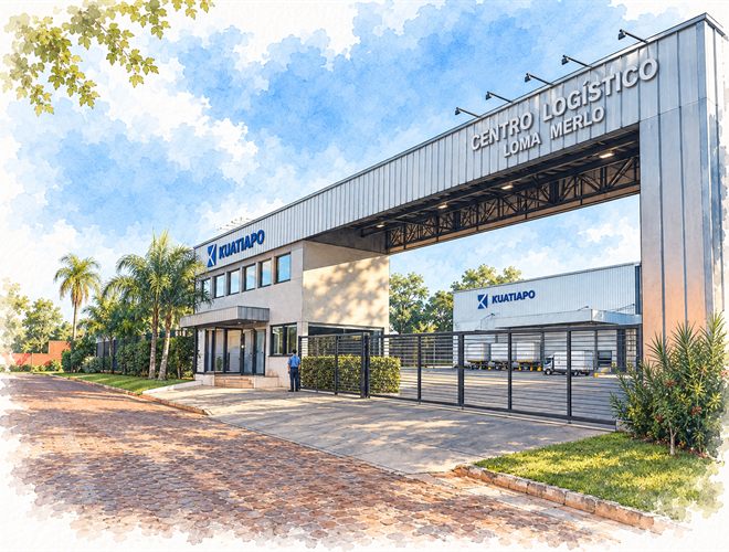 Fachada Centro Logístico — Loma Merlo, Luque