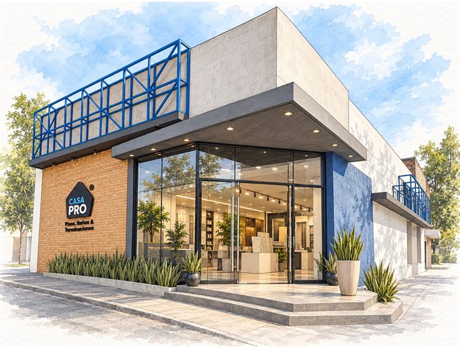 Fachada CasaPro Showroom — Fernando de la Mora