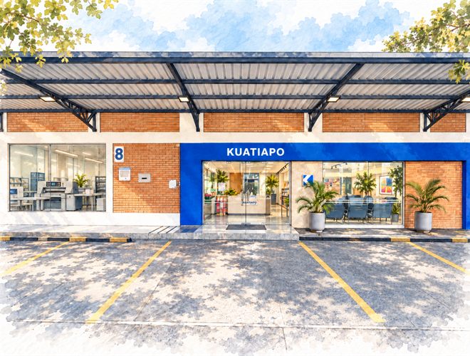 Fachada Kuatiapo Showroom — Fernando de la Mora